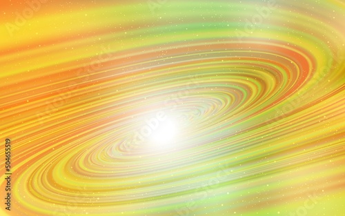 Light Green, Yellow vector template with space stars. Shining colored illustration with bright astronomical stars. Template for cosmic backgrounds.