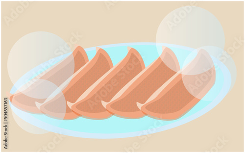 illustration of a gyoza