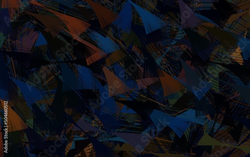 Dark Blue, Yellow vector pattern with random forms.