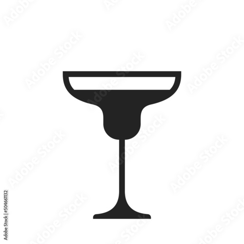 margarita glass icon. liquor and cocktail symbol. isolated vector image
