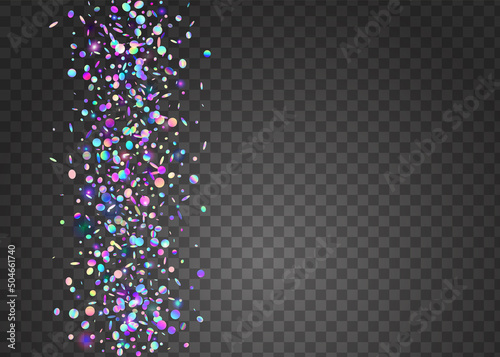 Holographic Texture. Metal Abstract Template. Digital Foil. Light Background. Blue Shiny Glare. Bright Art. Falling Glitter. Disco Banner. Pink Holographic Texture