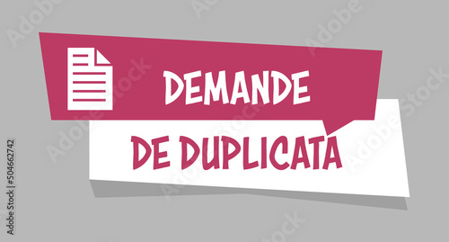 Logo demande de duplicata.