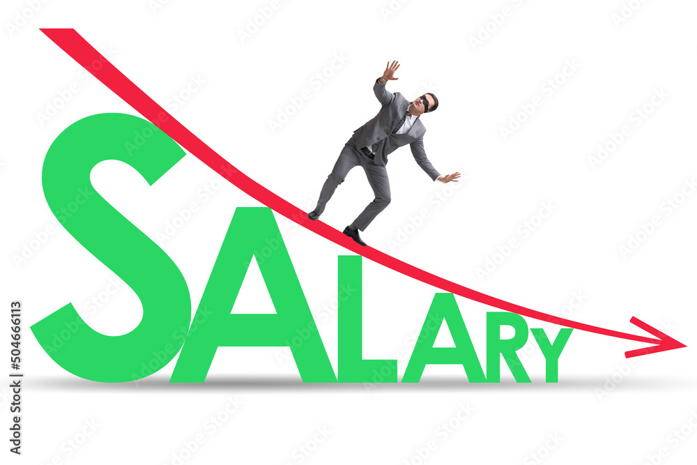 Salary inflation concept in crisis Salary inflation concept in crisis