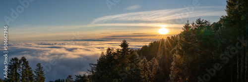 Mountain Light - Sunrise over the fogged filled Willamette Valley, Oregon