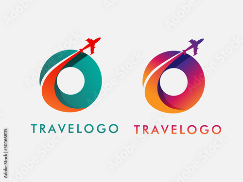 transportation and traveling agency vector logo design with letter o, logo that usable for ticketing.transportation. vacation agency