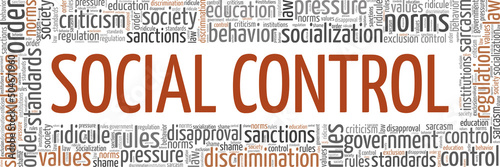 Social Control word cloud conceptual design isolated on white background.