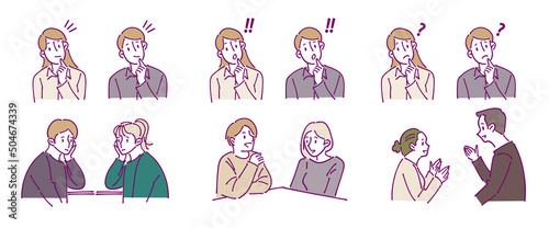 人物おしゃれイラスト素材	
