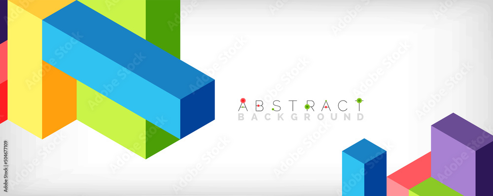 Abstract background. 3d cubes, cubic elements and blocks. Techno or business concept for wallpaper, banner, background, landing page Abstract background. 3d cubes, cubic elements and blocks. Techno or business concept for wallpaper, banner, background, landing page