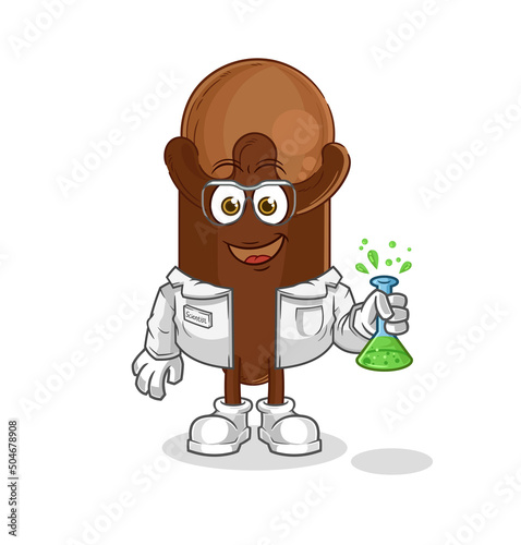 clove scientist character. cartoon mascot vector