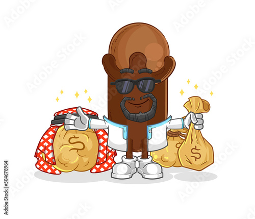 clove rich arabian mascot. cartoon vector