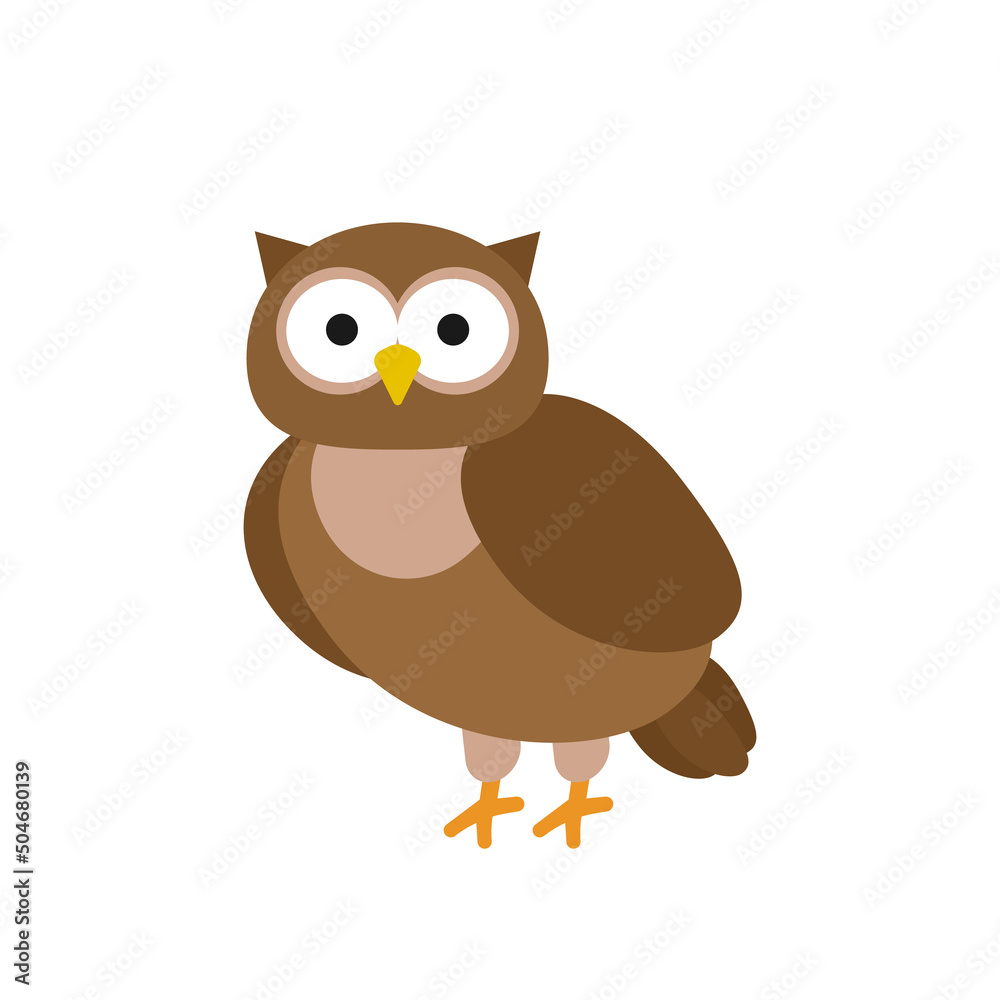 cute cartoon owl vector flat illustration cute cartoon owl vector flat illustration