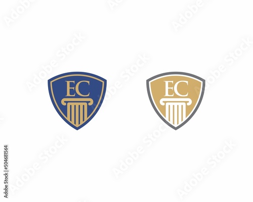 Letters EC  Law Logo Vector 001