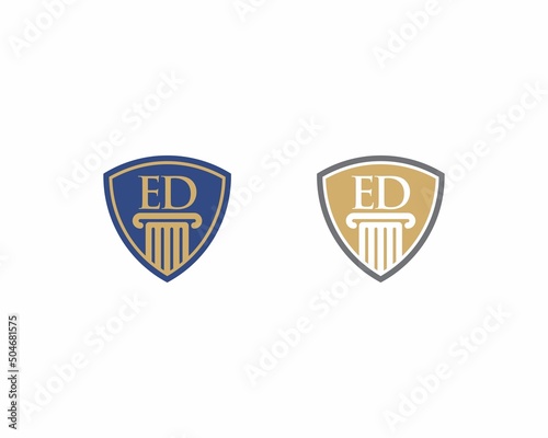 Letters ED  Law Logo Vector 001