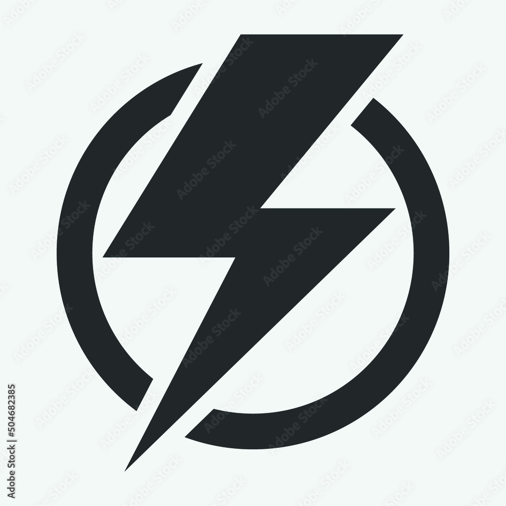 Power icon. Lightning, bolt, energy and thunder electric concept. Vector illustration isolated. EPS 10 Power icon. Lightning, bolt, energy and thunder electric concept. Vector illustration isolated. EPS 10