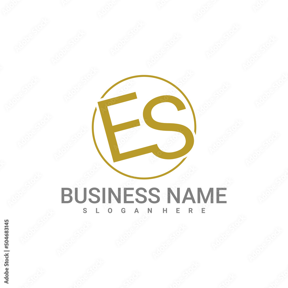 Obraz premium Letter E S logo vector template, Creative E S logo design concepts