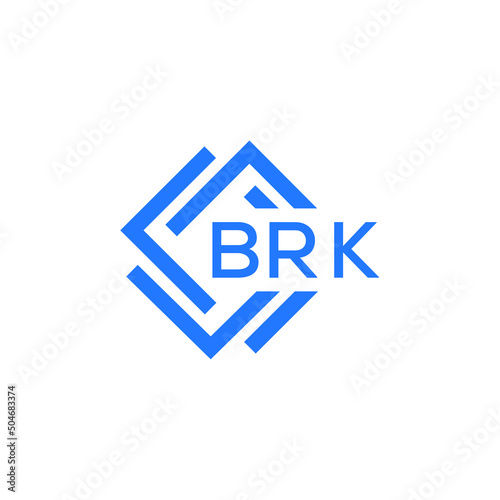 BRK technology letter logo design on white  background. BRK creative initials technology letter logo concept. BRK technology letter design.