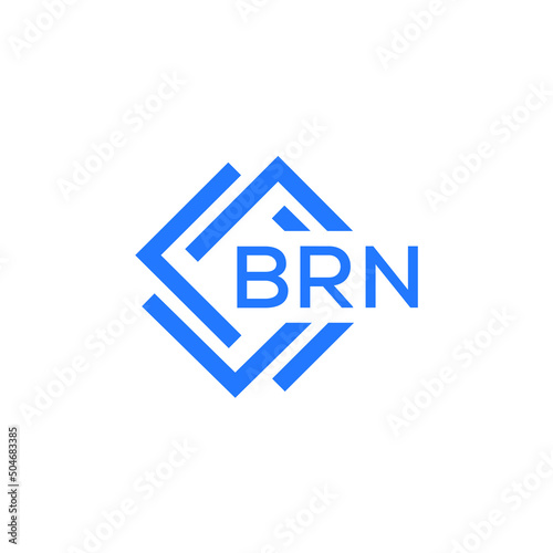 BRN technology letter logo design on white  background. BRN creative initials technology letter logo concept. BRN technology letter design. photo