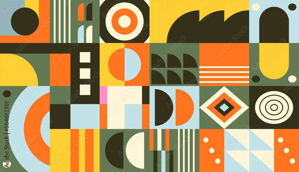 Mosaic pattern flat design geometric background vector Mosaic pattern flat design geometric background vector