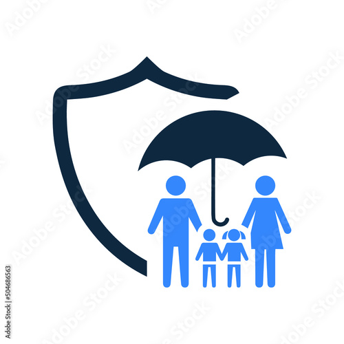Family, life, insurance icon. Simple vector sketch.