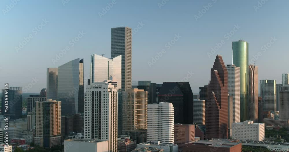 Aerial view of downtown Houston cityscape Aerial view of downtown Houston cityscape