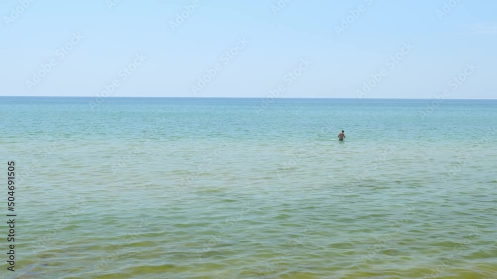 Sky and sea background. Beautiful seascape. Summer relaxation. texture of nature Sky and sea background. Beautiful seascape. Summer relaxation. texture of nature