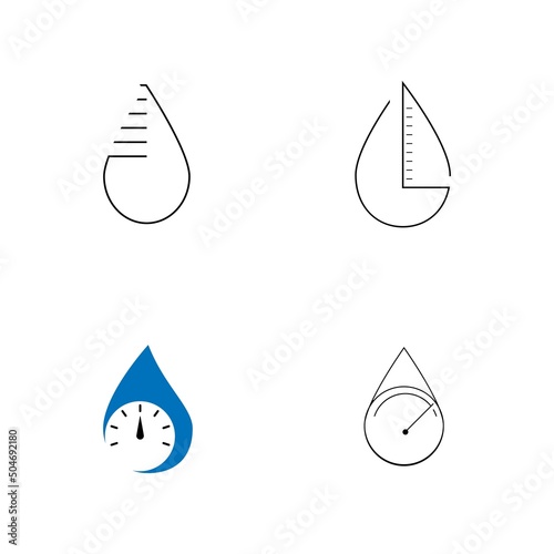 simple hydrometer logo illustration design