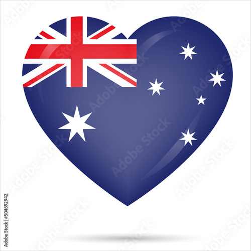 Free Download I heart Love Australia Aussie Flag - GFXLoad