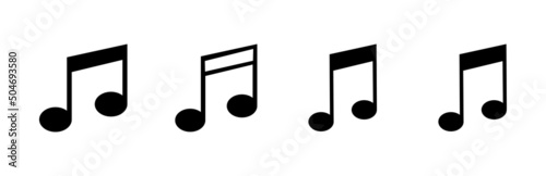 Music note Icon Vector illustration design