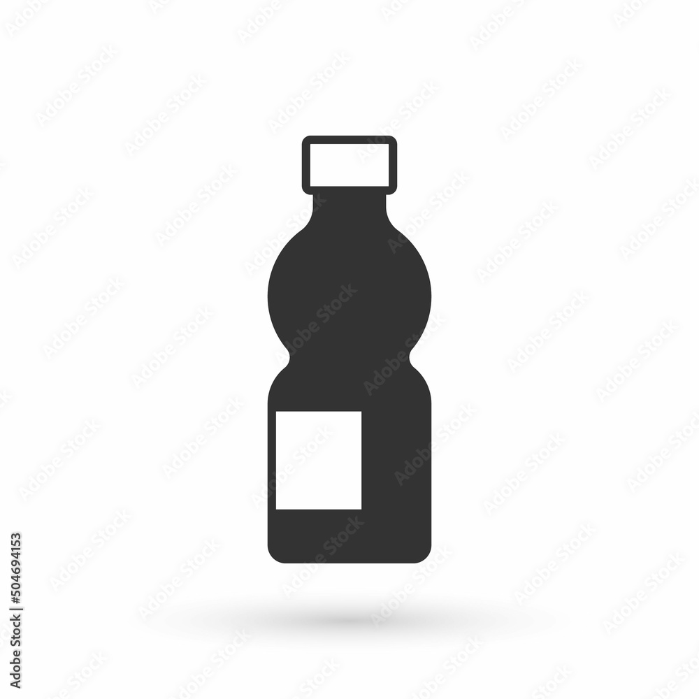 Grey Bottle of water icon isolated on white background. Soda aqua drink sign. Vector Grey Bottle of water icon isolated on white background. Soda aqua drink sign. Vector