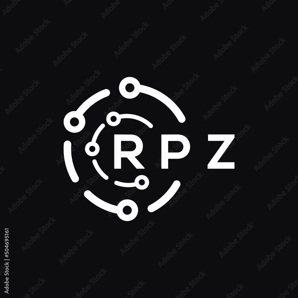 RPZ letter logo design on black background. RPZ creative initials letter logo concept. RPZ letter design. RPZ letter logo design on black background. RPZ creative initials letter logo concept. RPZ letter design.