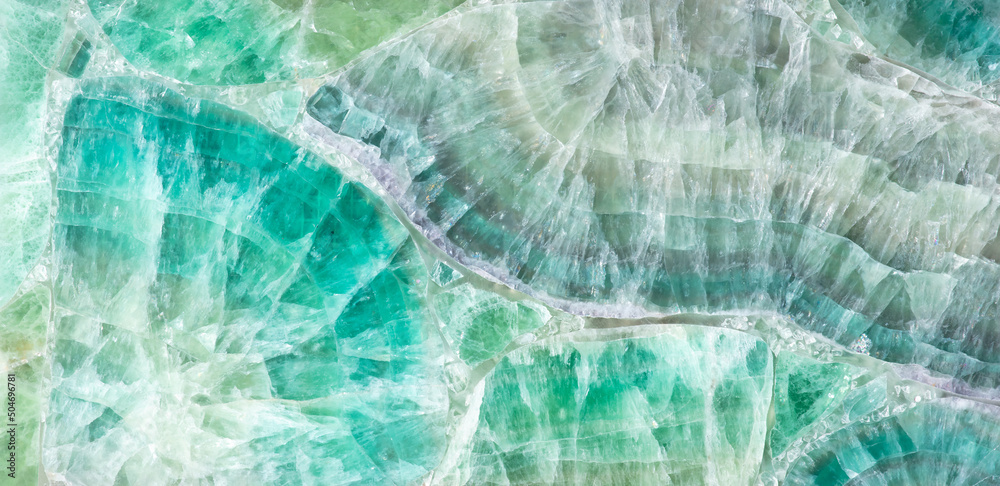 Fototapeta premium Green Fluorite stone background, natural texture in fresh color as part of your interior work.