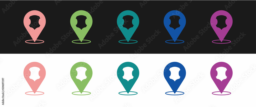 Set Leather icon isolated on black and white background. Vector Set Leather icon isolated on black and white background. Vector