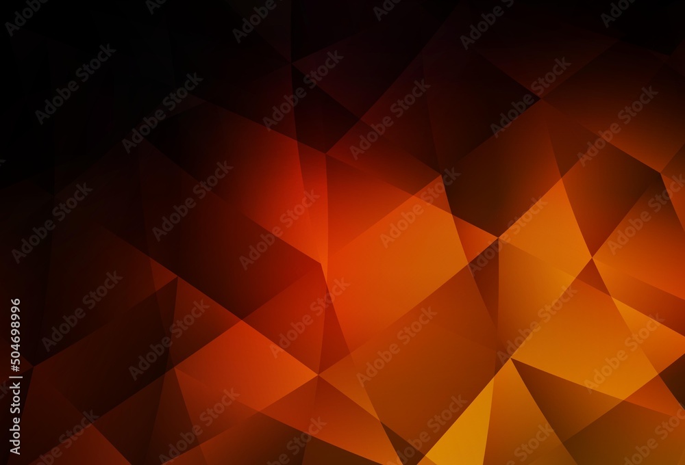 Dark Red vector shining triangular layout. - obrazy, fototapety, plakaty 
