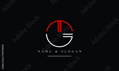 TG, GT, T, G abstract letters logo monogram
