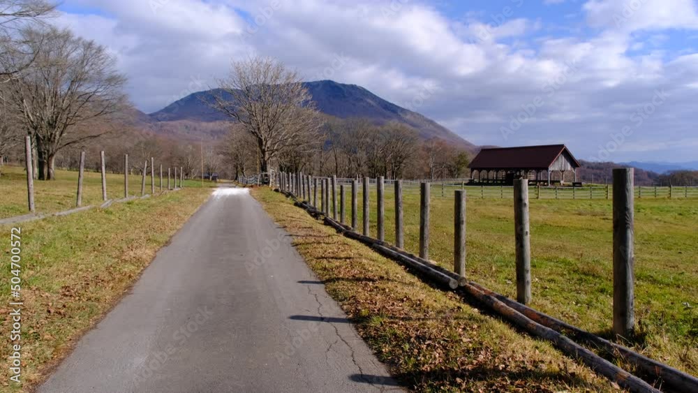 戸隠牧場の道 戸隠牧場の道
