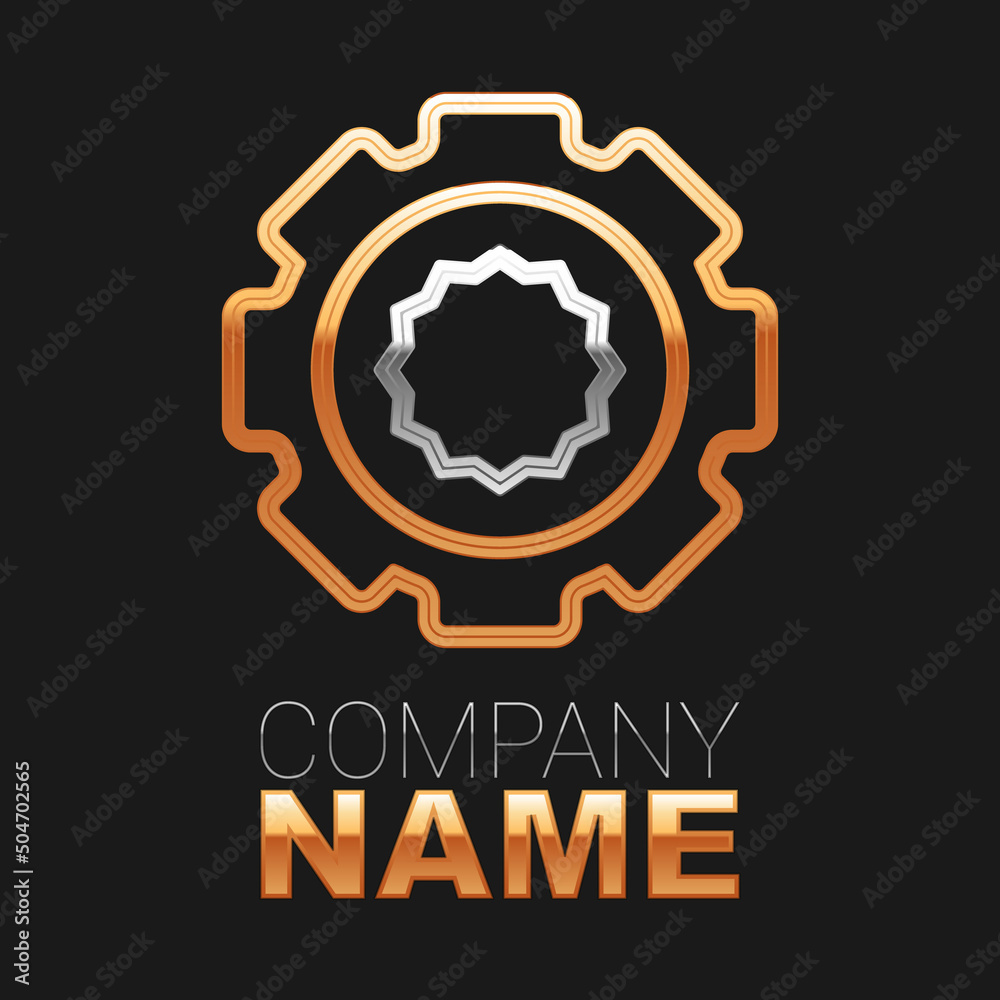Line Gear icon isolated on black background. Cogwheel gear settings sign. Cog symbol. Colorful outline concept. Vector Line Gear icon isolated on black background. Cogwheel gear settings sign. Cog symbol. Colorful outline concept. Vector