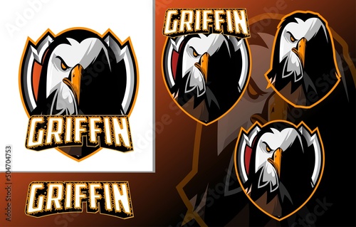 eagle gaming mascot esport logo Premium vector