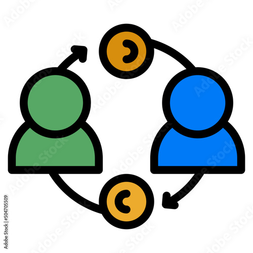 p2p line icon