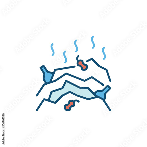 Landfill vector Garbage concept creative icon or sign