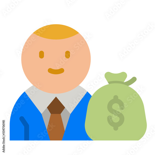 investor flat icon