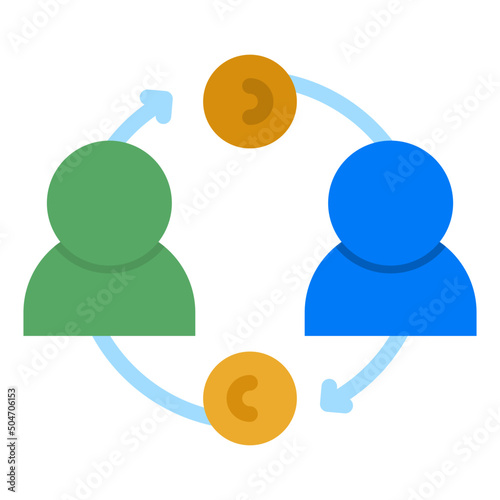 p2p flat icon