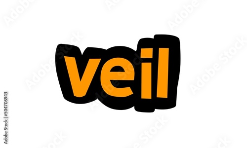VEIL  writing vector design on white background
