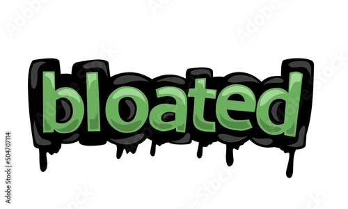 BLOATED writing vector design on white background
