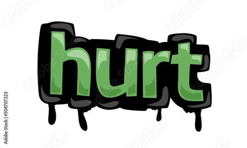 HURT writing vector design on white background