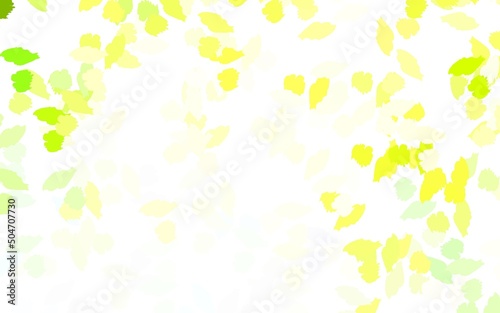Light Green, Yellow vector texture with abstract forms.