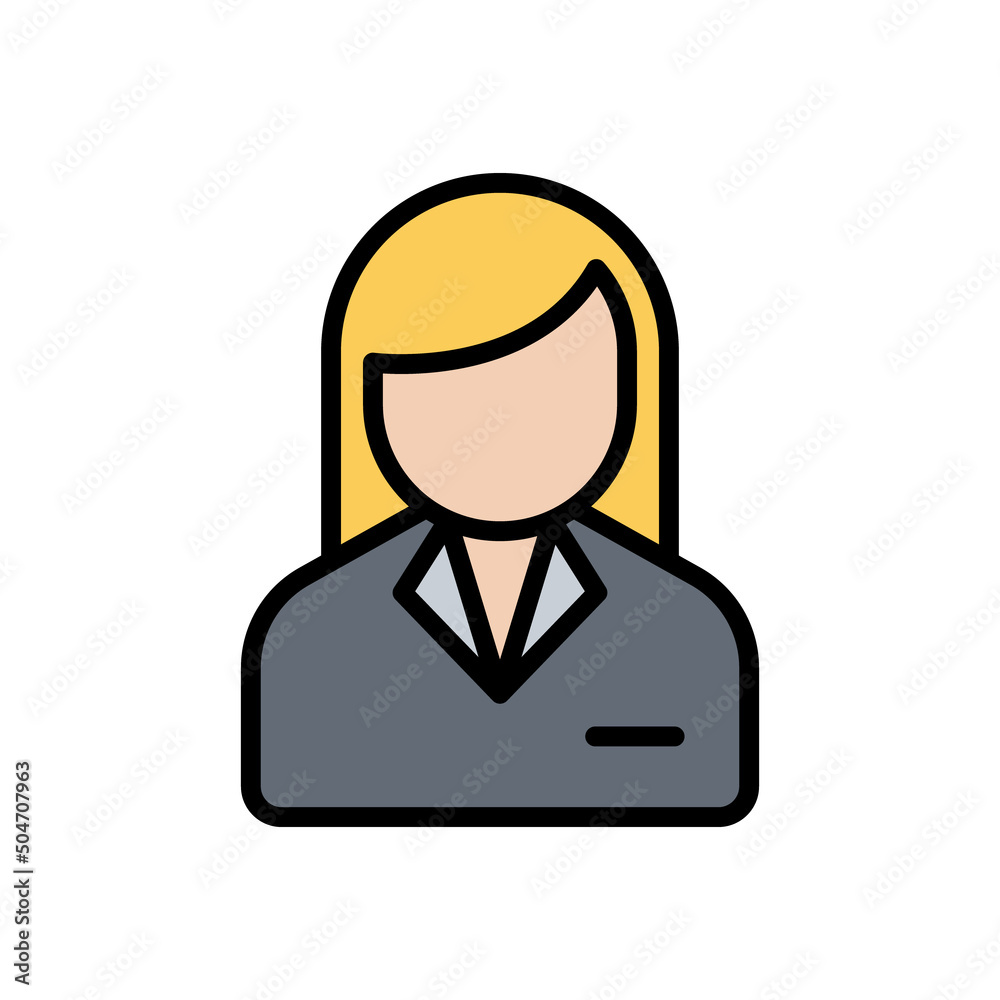 businesswomen line color filled icons isolated on white background. office worker occupation color vector icon set for web design, ui, mobile apps, print polygraphy and promo business businesswomen line color filled icons isolated on white background. office worker occupation color vector icon set for web design, ui, mobile apps, print polygraphy and promo business