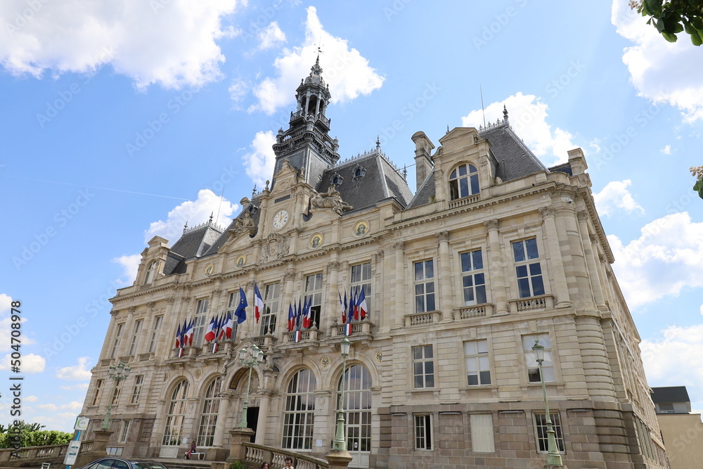 La mairie de Limoges, vue de l'extérieur, ville de Limoges, département de la Haute Vienne, France