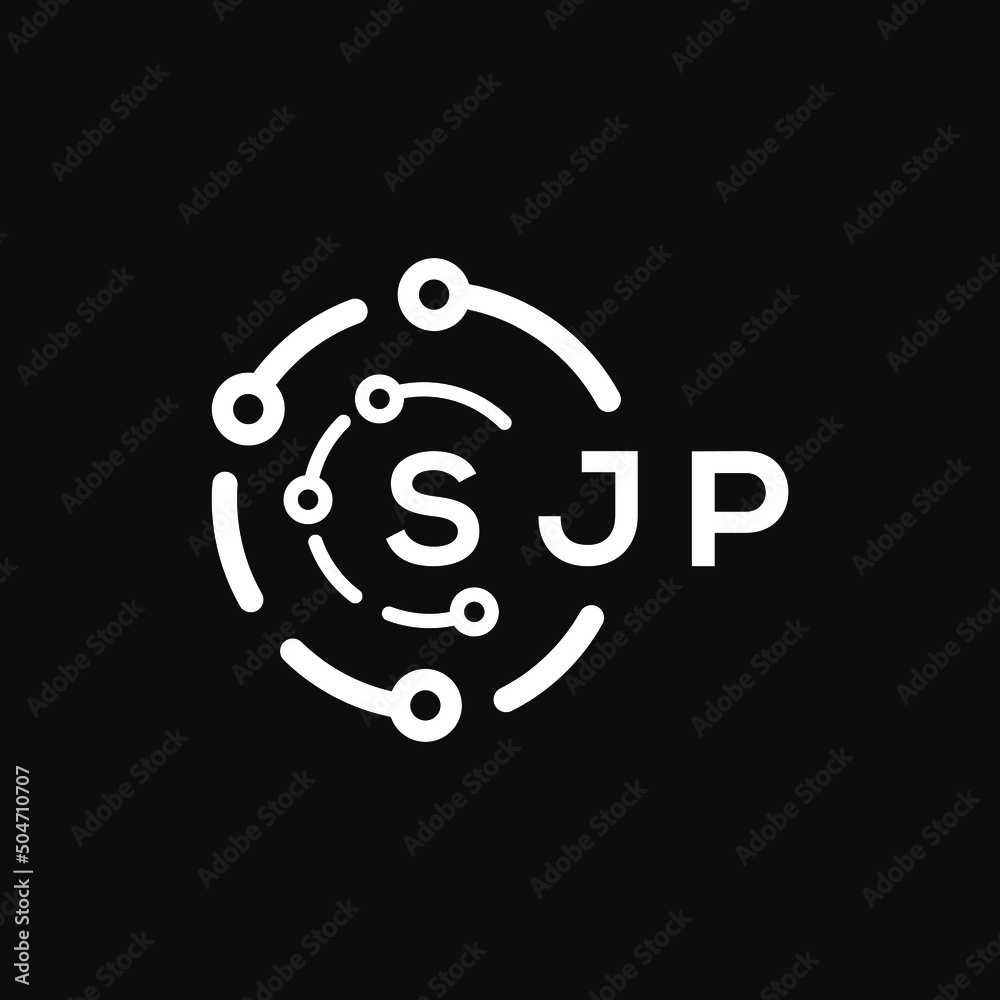 SJP letter logo design on black background. SJP creative initials letter logo concept. SJP letter design. SJP letter logo design on black background. SJP creative initials letter logo concept. SJP letter design.