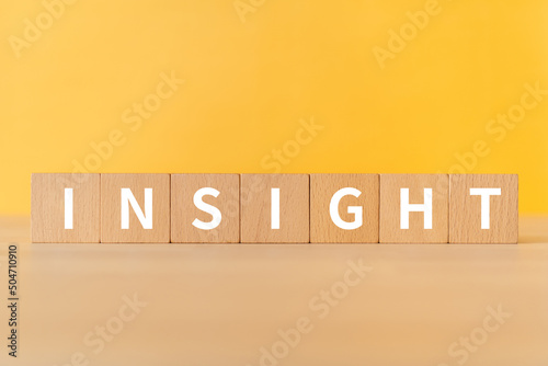 Fotografie インサイトのイメージ｜「INSIGHT」と書かれた積み木