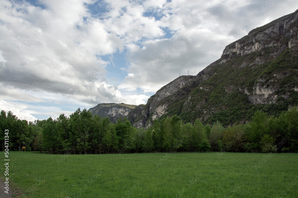 landscape with mountains and sky